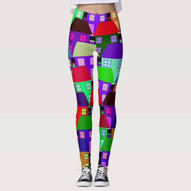 HÄUSER FARBHAFTE ZUHAUSE COMMUNITY LEGGINGS (Vorderseite)