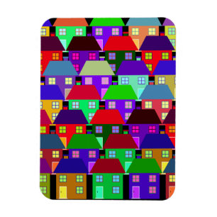 HÄUSER FARBHAFTE ZUHAUSE COMMUNITY MAGNET