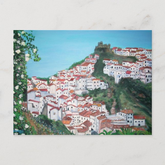 Häuser im Dorf Casares, Malaga Postcard Postkarte (Vorderseite)