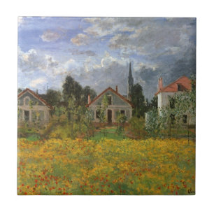Häuser in Argenteuil von Claude Monet Fliese