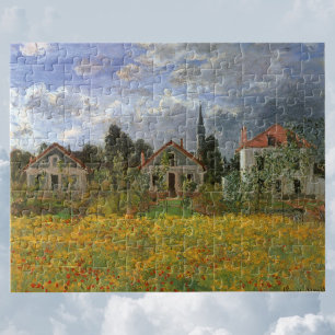 Häuser in Argenteuil von Claude Monet, Vintage Art Puzzle