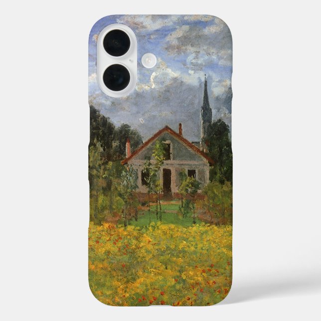 Häuser in Argenteuil von Claude Monet, Vintage Kun Case-Mate iPhone Hülle (Rückseite)