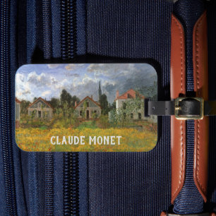 Häuser in Argenteuil von Claude Monet, Vintage Kun Gepäckanhänger