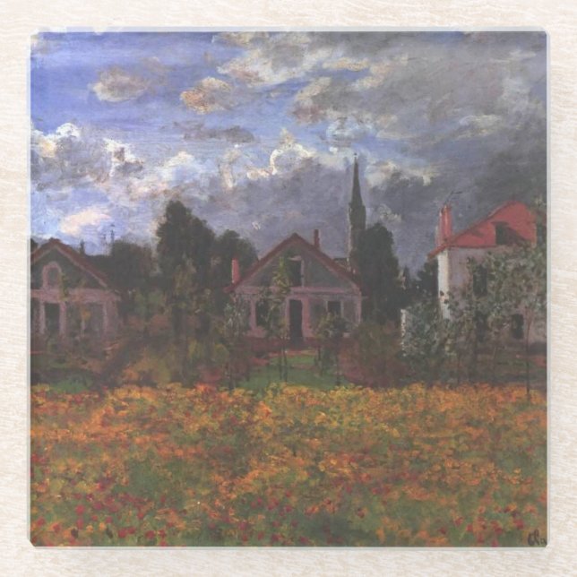Häuser in Argentinien - Claude Monet - 1873 Glasuntersetzer (Vorderseite)