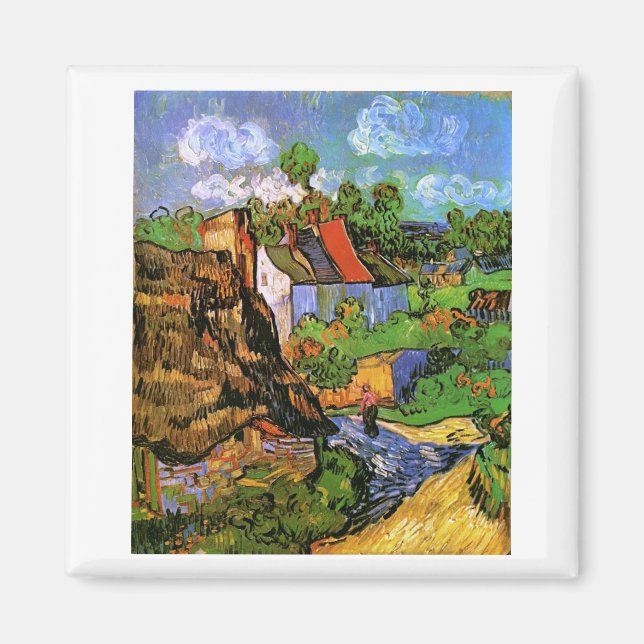 Häuser in Auvers Van Gogh Fine Art Magnet (Vorne)
