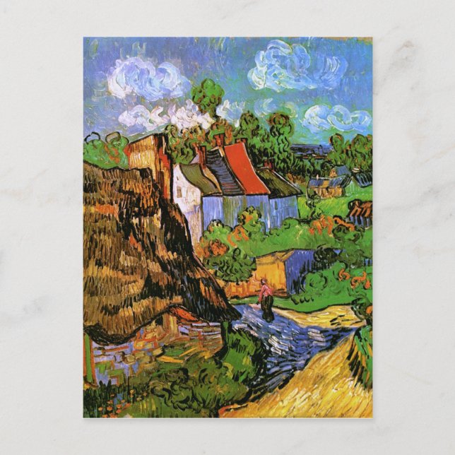 Häuser in Auvers Van Gogh Fine Art Postkarte (Vorderseite)