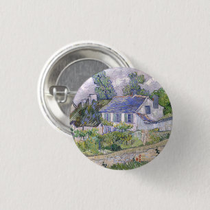 Häuser in Auvers Vincent van Gogh Button