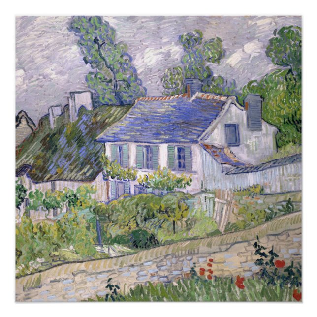 Häuser in Auvers Vincent van Gogh Poster (Vorderseite)