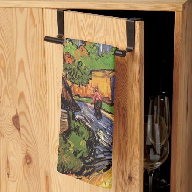 Häuser in Auvers von Vincent van Gogh Geschirrtuch (Drittel gefaltet)