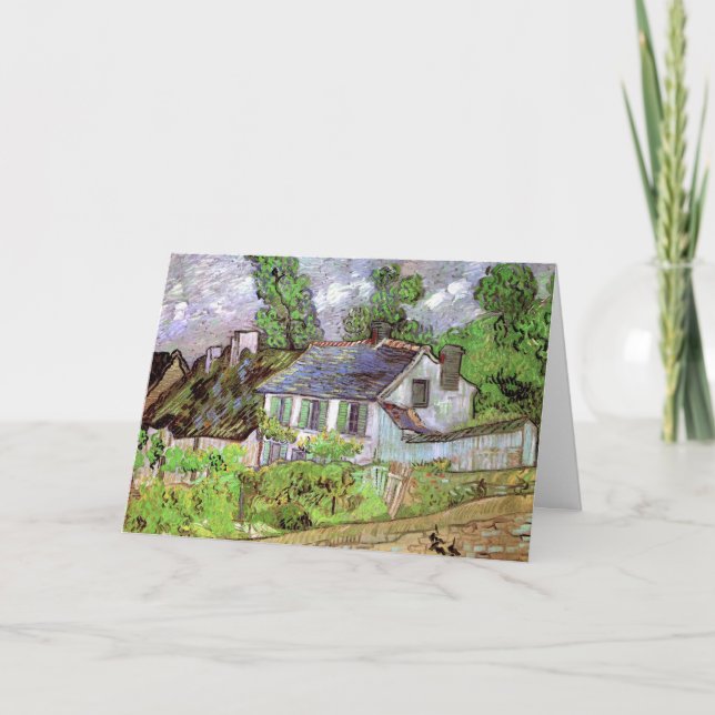 Häuser in Auvers von Vincent van Gogh Karte (Vorderseite)