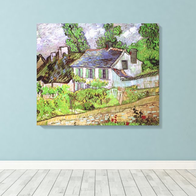 Häuser in Auvers von Vincent van Gogh Leinwanddruck (Insitu (Holzboden))