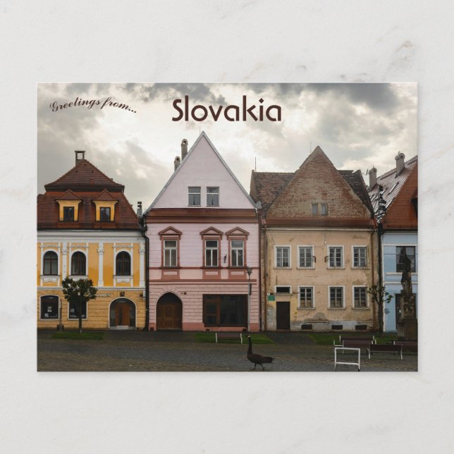 Häuser in Bardejov Slowakei Postkarte (Vorderseite)