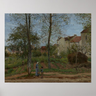 Häuser in Bougival (Herbst), 1870 Pissarro Poster