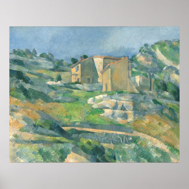 Häuser in der Provence - Paul Cézanne Kunst Poster (Vorne)