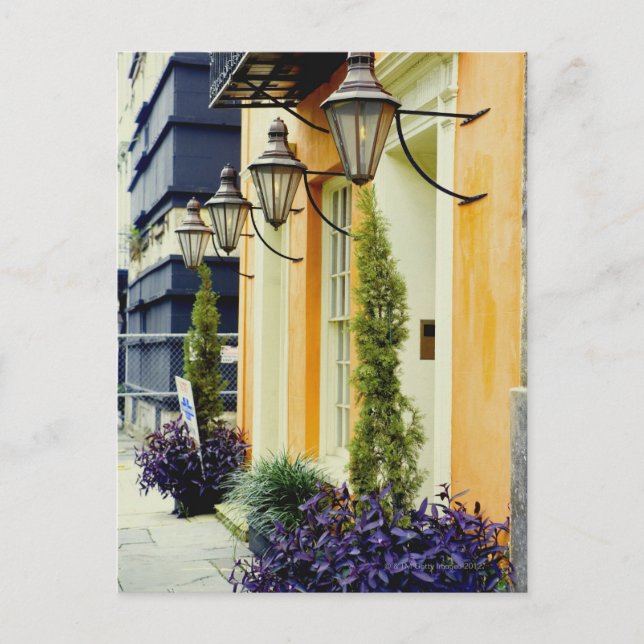 Häuser in der Stadt Savannah, Georgia, USA Postkarte (Vorderseite)