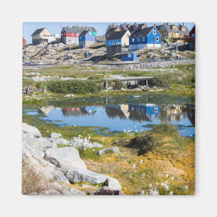 Häuser in Grönland Magnet
