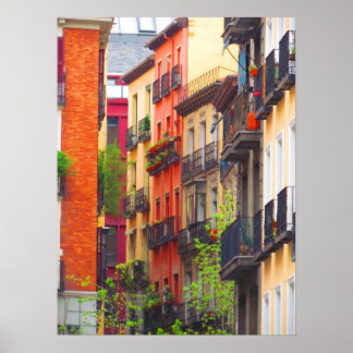 Häuser in Madrid Poster