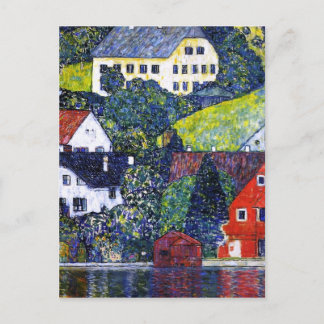 Häuser in Unterach am Attersee Postkarte
