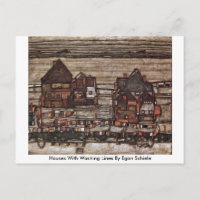 Häuser mit Waschstraßen von Egon Schiele