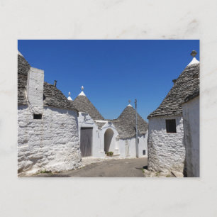 Häuser Trulli in Alberobello, Puglia, Postkarte