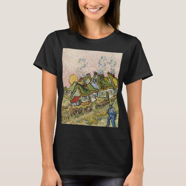 Häuser und Bild von Vincent van Gogh T-Shirt (Vorderseite)