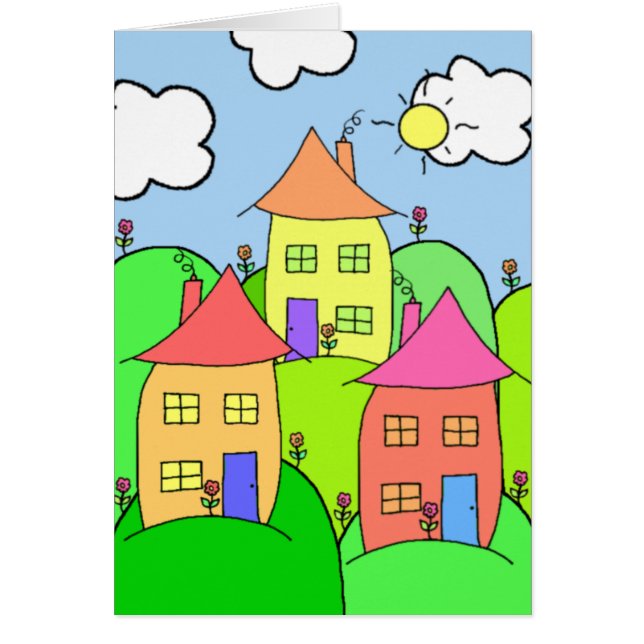 Häuser und Hügel (Vorne)