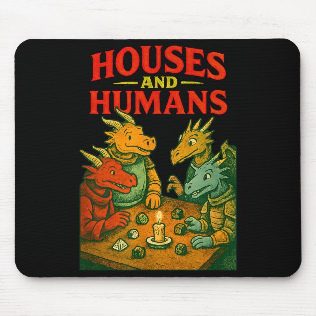 Häuser Und Menschen Gaming Lustiges Rpg Gamer Männ Mousepad (Vorne)