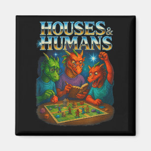 Häuser und Menschen Lustiges Gaming-RPG-Gamer Männ Magnet