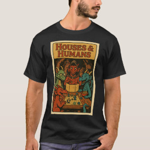 Häuser und Menschen Lustiges Rpg Gamer Nerd Gaming T-Shirt