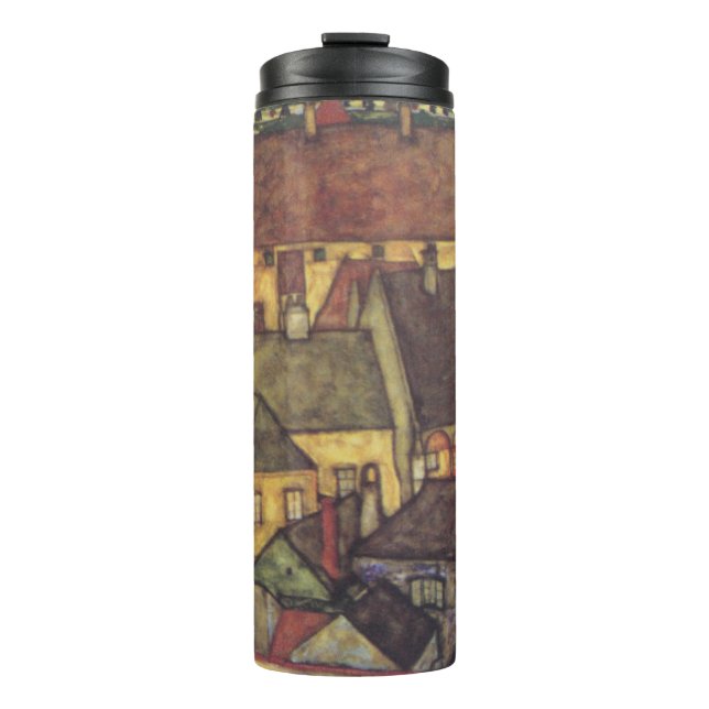 Häuser von Egon Schiele Thermosbecher (Vorderseite)