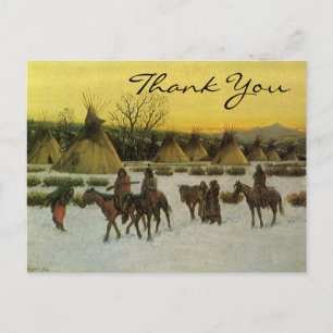 Hauser's Sioux Camp am verwundeten Knie Postkarte