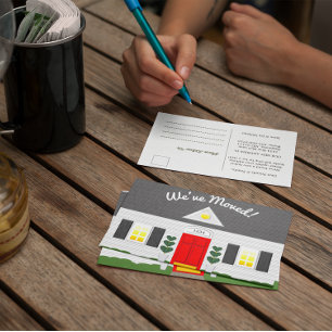 Hausfassade Neue Adresse Postkarte