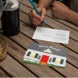 Hausfassade Neue Adresse Postkarte