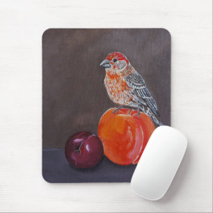 Hausfink-Mittagsruhe-Gemälde von Alfred Fox Mousepad