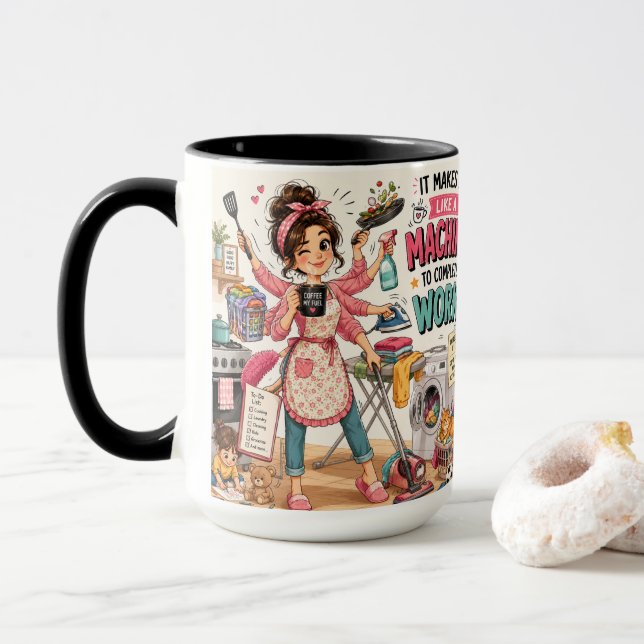 Hausfrau Geschenktasse, Tasse (Mit Donut)