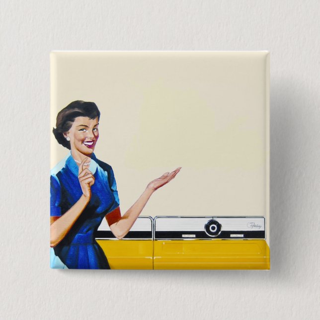 Hausfrau und New Washer Button (Vorderseite)