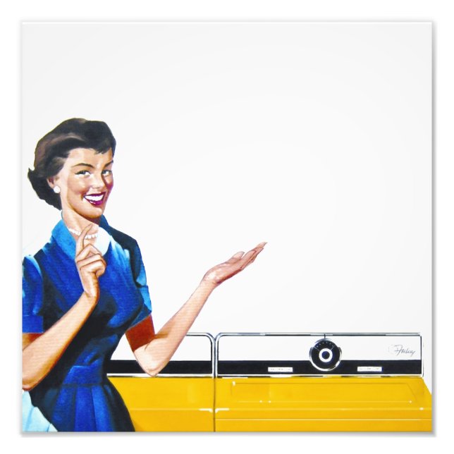 Hausfrau und New Washer Fotodruck (Vorne)