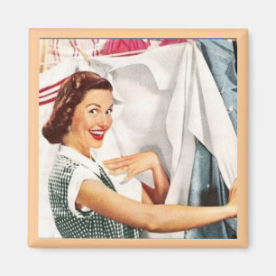 HAUSFRAU-WÄSCHE-TAGESRetro MAGNET DER MUTTER
