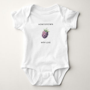 hausgemacht mit Liebe - Aquarell-BlackBerry - Baby Strampler