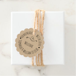 Hausgemacht mit Liebe Kraftpapier   Hochzeit Geschenkanhänger