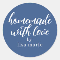 Hausgemacht mit Liebe Personalisiert Classic Blue 