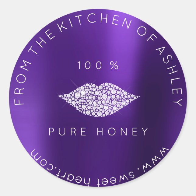 Hausgemachte 100 % Honig aus Küchenplatten Metall Runder Aufkleber (Vorderseite)