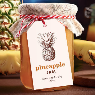 Hausgemachte Ananas-Konfitüre mit benutzerdefinier Geschenkanhänger