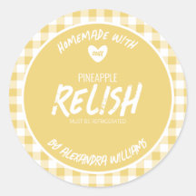 Hausgemachte Ananas Relish Classic Round Sticker