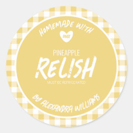 Hausgemachte Ananas Relish Classic Round Sticker