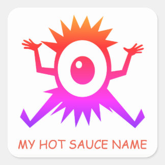 Hausgemachte Aufkleber für das Hot Sauce Label
