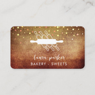 Hausgemachte Bäckerei Rolling Button White Gold Vi Visitenkarte