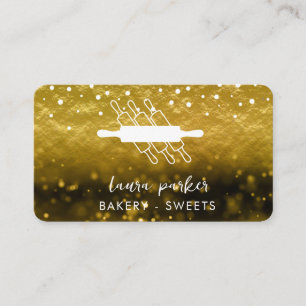 Hausgemachte Bäckerei Rolling Button White Gold Vi Visitenkarte