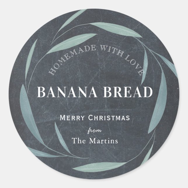 Hausgemachte Backgeschenke Grüne Bretagne Runder Aufkleber (Vorderseite)