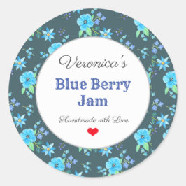 Hausgemachte Backwaren Konservieren Konfitüre nach Runder Aufkleber